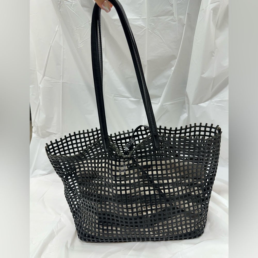 Loeffler Randall Black Open-Weave Tote Bag